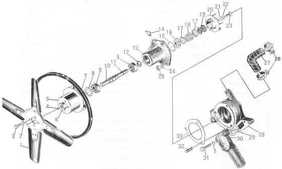 Phụ tùng động cơ diesel 495AG - Cụm bơm nước - 495A-07000