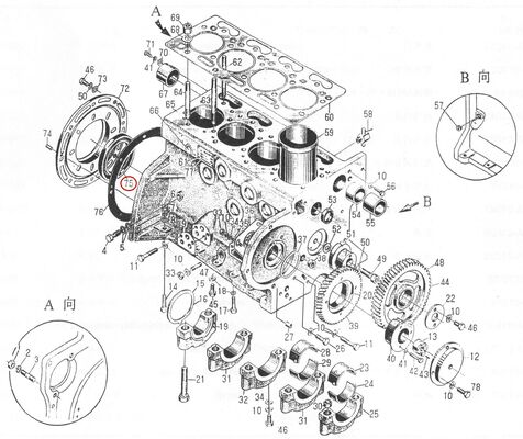 495AG Phụ tùng phụ tùng động cơ diesel - Mực dầu - PG100*130*12